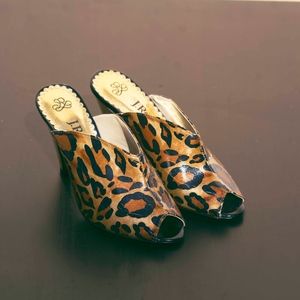 J. Renee Leopard Printed Mules